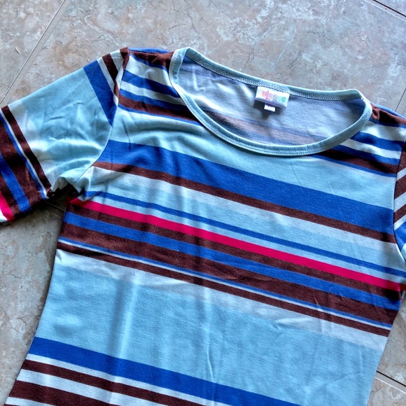 LuLaRoe Striped Bodycon Midi Dress - Picture 2 of 3